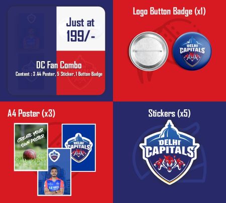 Delhi Capitals  Fan Fever IPL Combo Mockup