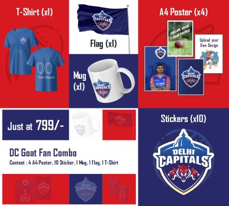 Delhi Capitals Goat Fan Combo 1