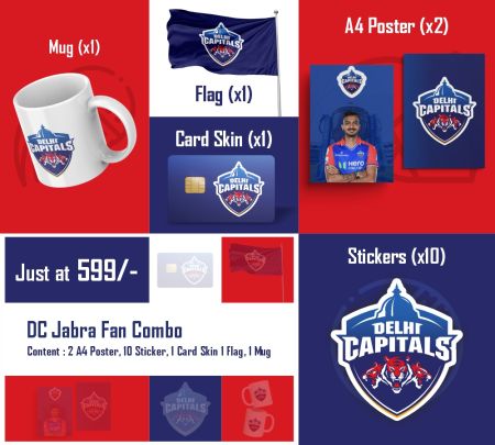 Delhi Capitals Jabra Fan Combo Mockup