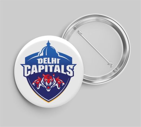 DC Logo Button Badge Mockup