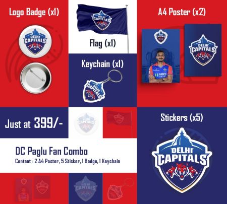 Delhi Capitals Paglu IPL Fan Combo