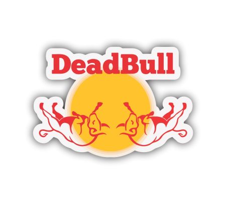 Deadbull Sticker Mockup