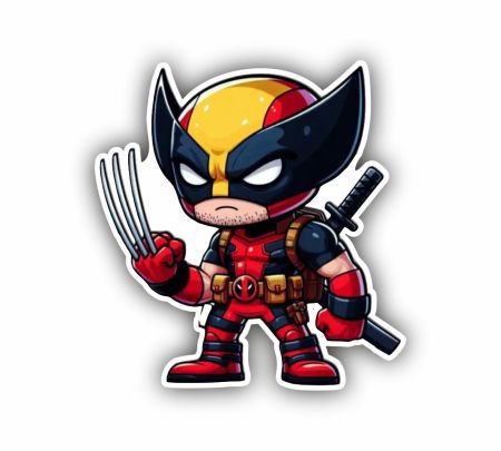 Deadwolve Sticker Mockup