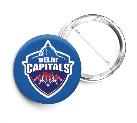Delhi Capitals Button Badge Mockup