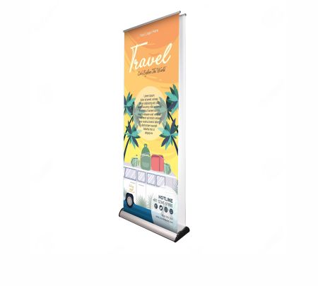 Deluxe Wide Base Double-screen Roll Up Banner Stands