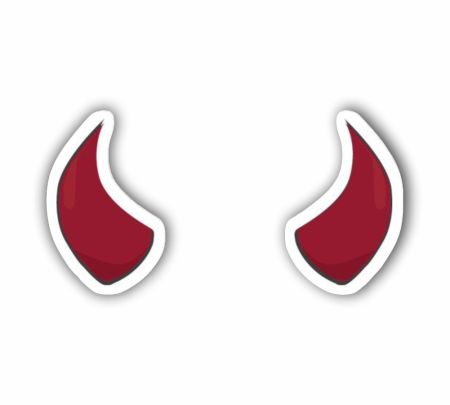 Devil Horn Sticker Mockup