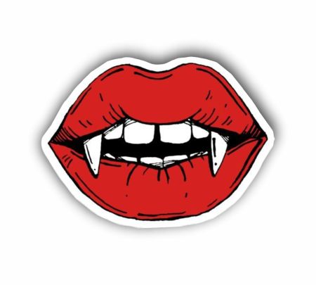 Devil Lips 01 Sticker Mockup