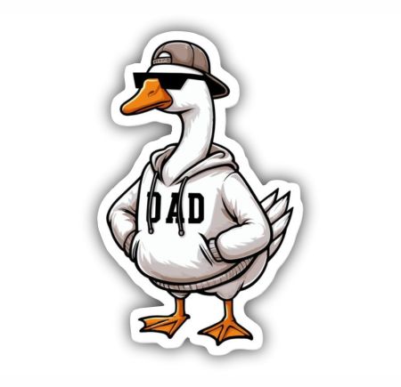 Dad Duck Sticker Mockup