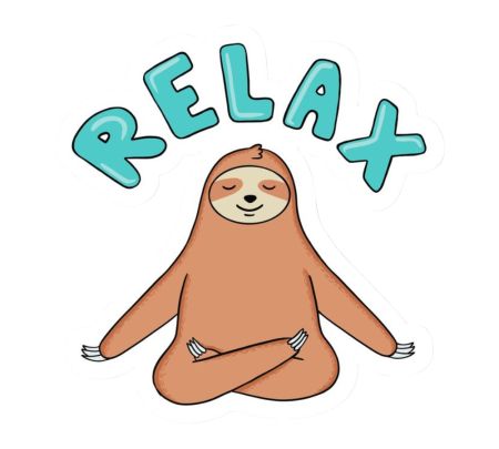 Relax Animal Sticker Mockup