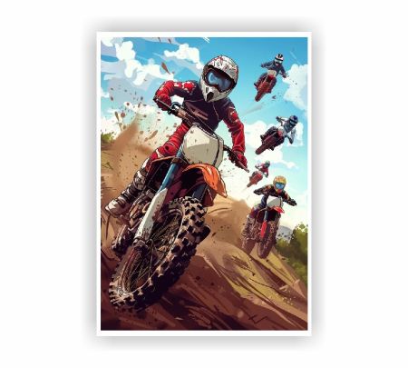 Dirt Bike Motocross Poster Mockup