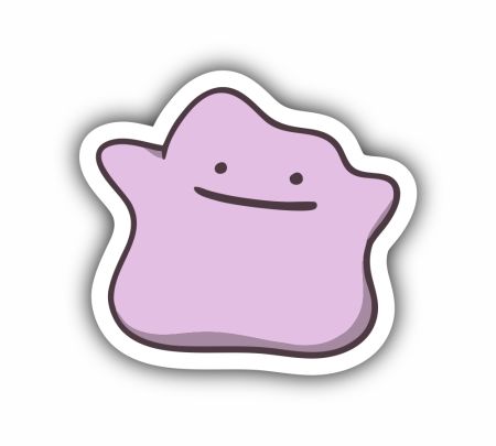 Ditto Pokemon Sticker Mockup