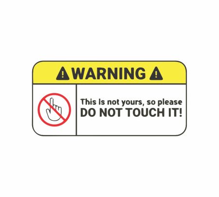 Do Not Touch It Warning Sticker Mockup