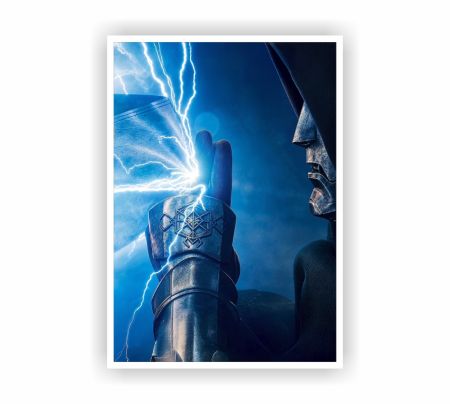 Doctor Doom blocking Stormbreaker Poster Mockup