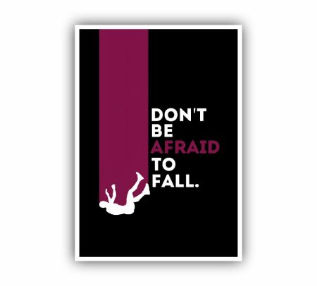 Don't Be Afraid To Fall Poster Mockup