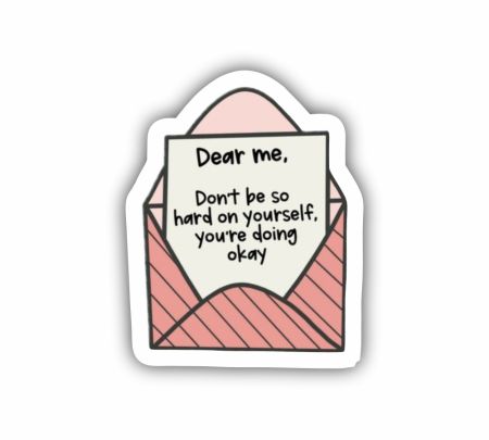 Don't Be Hard On Yourself Sticker Mockup