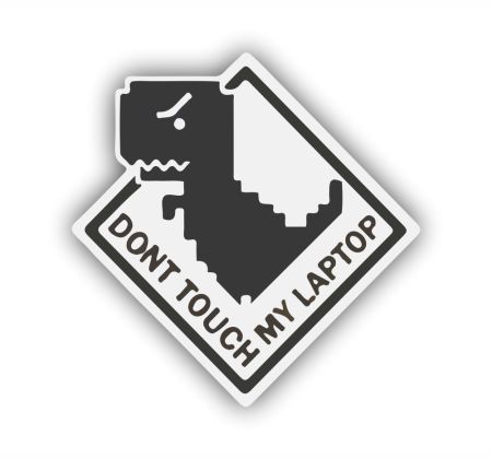 Dont Touch My Laptop Sticker Mockup