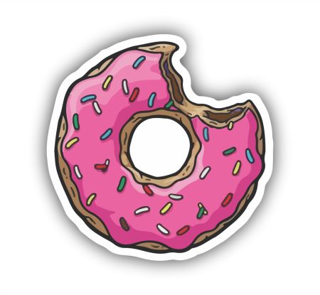 Donut Sticker Mockup