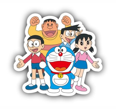 Doreamon Cast Sticker Mockup