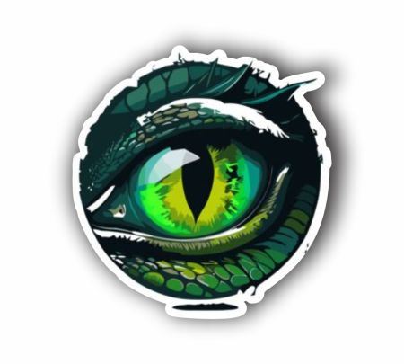 Dragon Eye Sticker Mockup