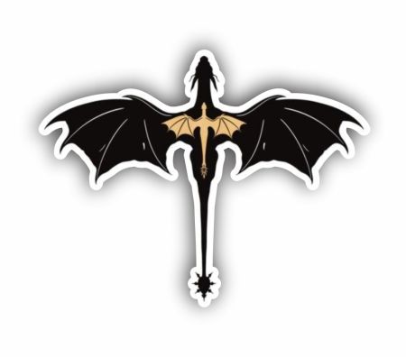 Dragon With Baby Dragon Sticker Mockup
