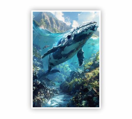 Dream Of Whales Poster Mockup