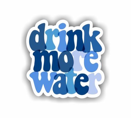 Drink More Water 01 Sticker Mockup