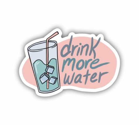 Drink More Water Sticker Mockup