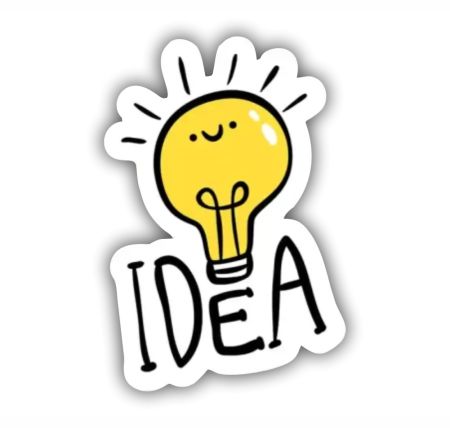 Idea Sticker Mockup