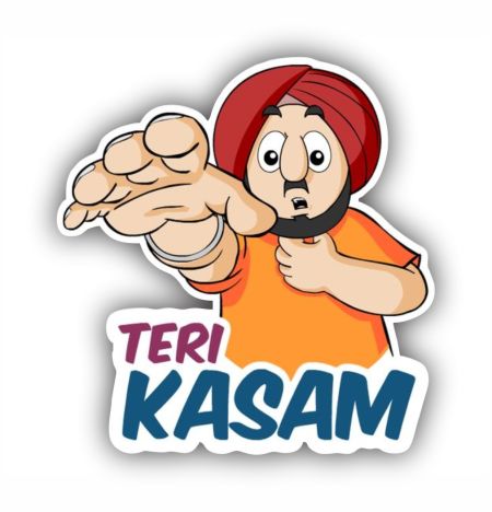 Teri Kasam Sticker Mockup