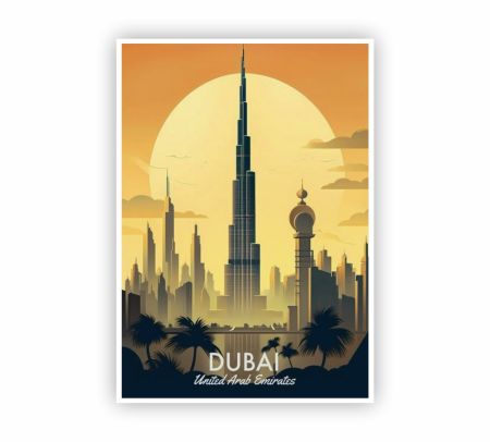 Dubai Burj Khalifa Poster Mockup