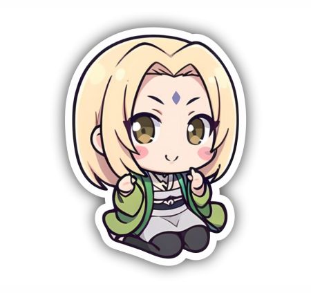 Chibi Sunade Sticker Mockup