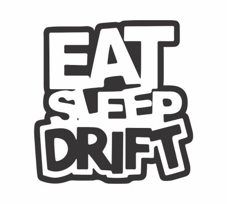 Eat Sleep Drift Sticker Mockup