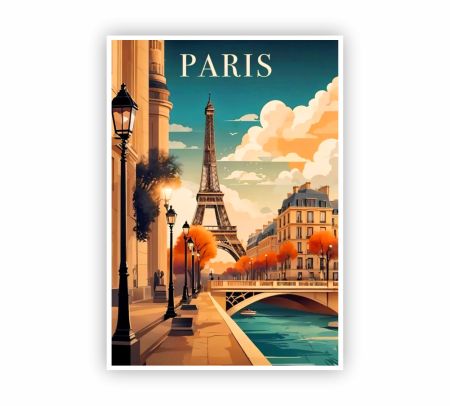 Eiffel Tower Paris Poster Mockup
