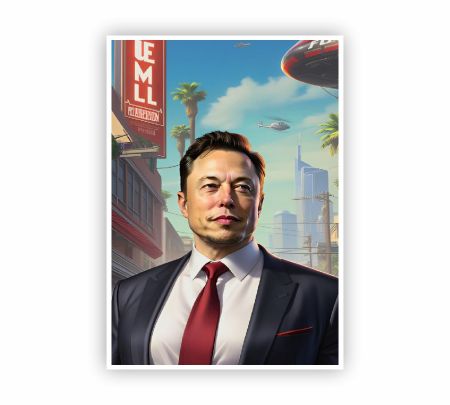 Elon Musk Poster Mockup