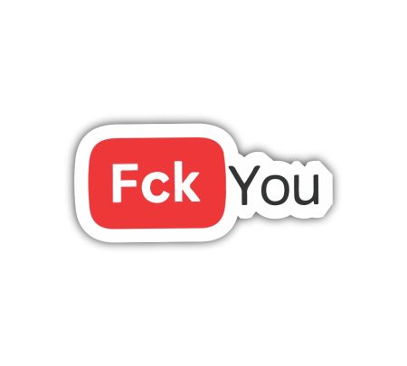 Fck You Sticker Mockup
