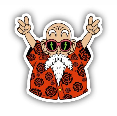 Master Roshi 01 Sticker Mockup