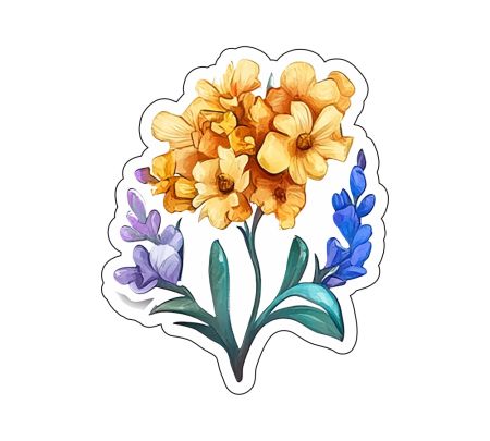 Flower Booke Sticker Mockup