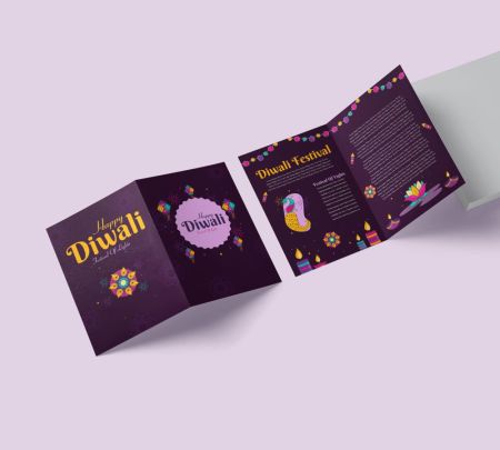 Folded Invitation Card Mockup