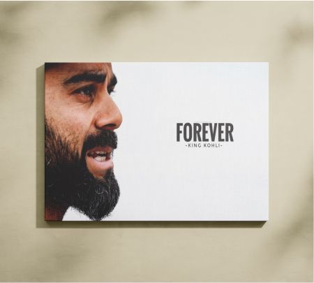 Forever King Kohli Wall Art Canvas Print Mockup
