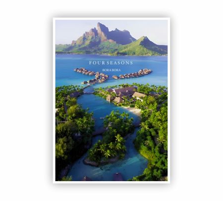 Four Seasons Bora Bora Poster Mockup