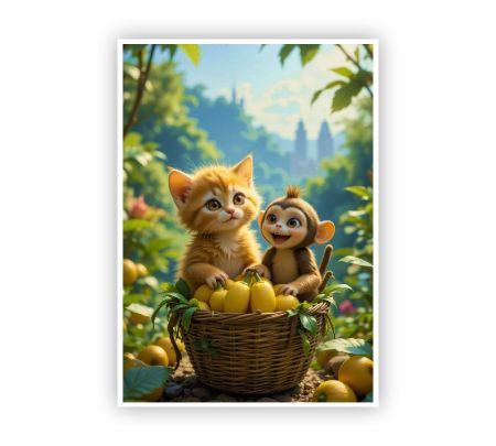 Fruit Basket Buddies Poster Mockup