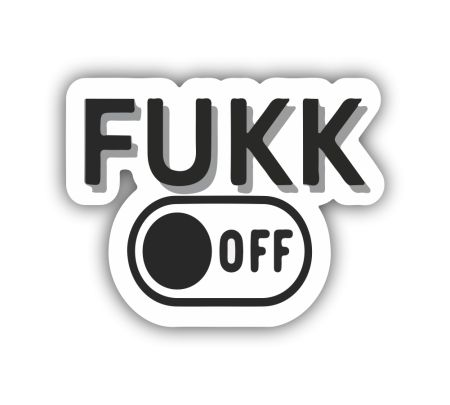 Fukk Off Sticker Mockup