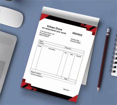 Full Color A4 Bill Book Mockup