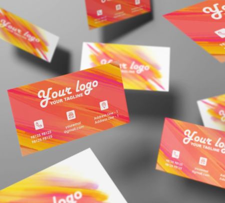 Full Color Visiting Cards Mockup