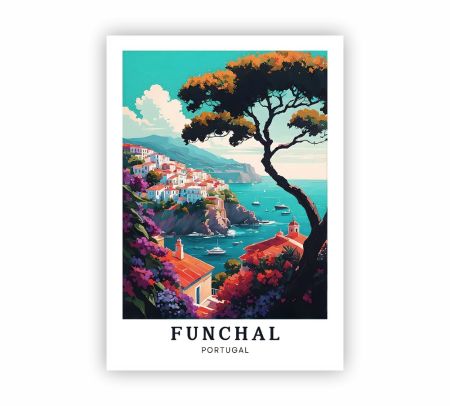 Funchal Portugal Poster Mockup