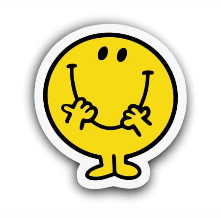 Funny Sky Yellow Smiley Aesthetic Sticker