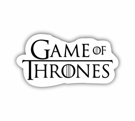 Game Of Thrones Logo Sticker Mockup