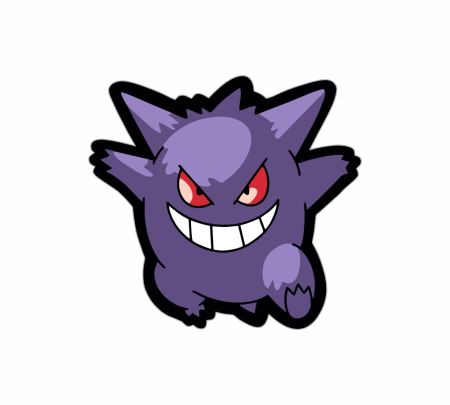 Gengar Pokemon Sticker Mockup