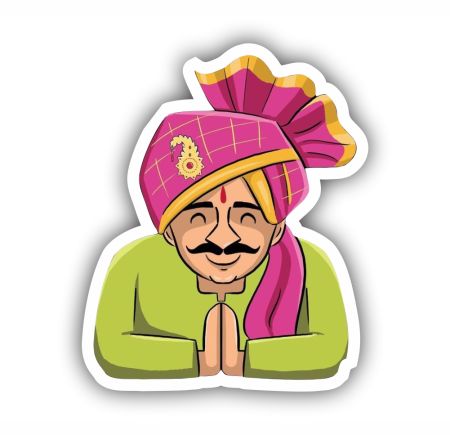 Namaste Sticker Mockup