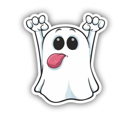 Ghost Sticker Mockup